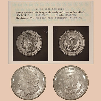 Фото сертификата ANACS (Тип 4.2) - Миниатюра