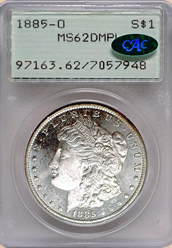 Передняя сторона держателя PCGS (Поколение 1.2) - Миниатюра