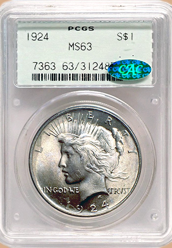 Передняя сторона держателя PCGS (Поколение 2.1B) - Миниатюра