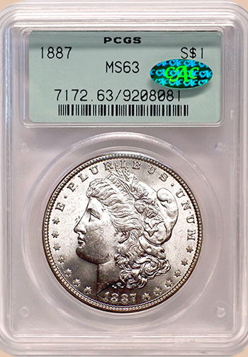 Передняя сторона держателя PCGS (Поколение 2.2) - Миниатюра