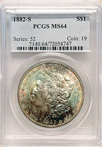 Передняя сторона держателя PCGS (Поколение 4.1) - Миниатюра