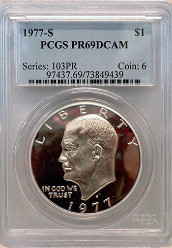 Передняя сторона держателя PCGS (Поколение 4.3) - Миниатюра