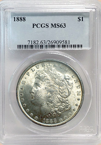 Передняя сторона держателя PCGS (Поколение 4.5) - Миниатюра