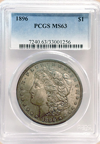 Передняя сторона держателя PCGS (Поколение 4.6) - Миниатюра