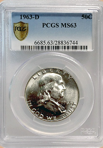 Передняя сторона держателя PCGS (Поколение 4.6S) - Миниатюра