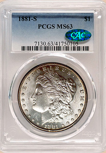 Передняя сторона держателя PCGS (Поколение 6.1) - Миниатюра