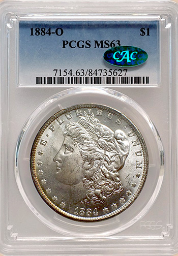 Передняя сторона держателя PCGS (Поколение 6.0) - Миниатюра