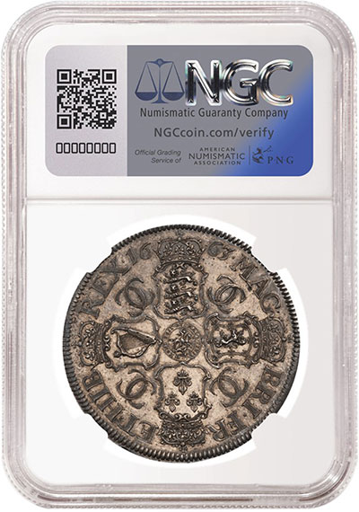 Томас Саймон - Монета "Петиция" 1663 года - NGC MS62 - Реверс - Миниатюра