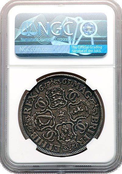 Томас Саймон - Монета "Петиция" 1663 года - NGC XF40 - Реверс - Миниатюра